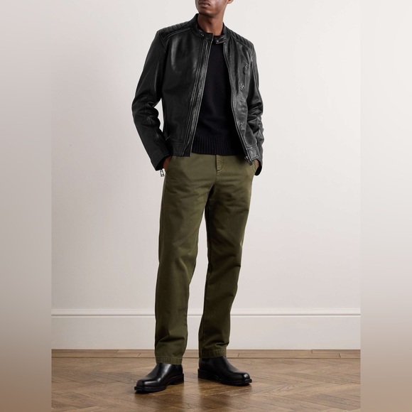 NWOT Men’s Belstaff V Racer Slim Fit Leather Jacket Size IT 52 - Picture 1 of 7